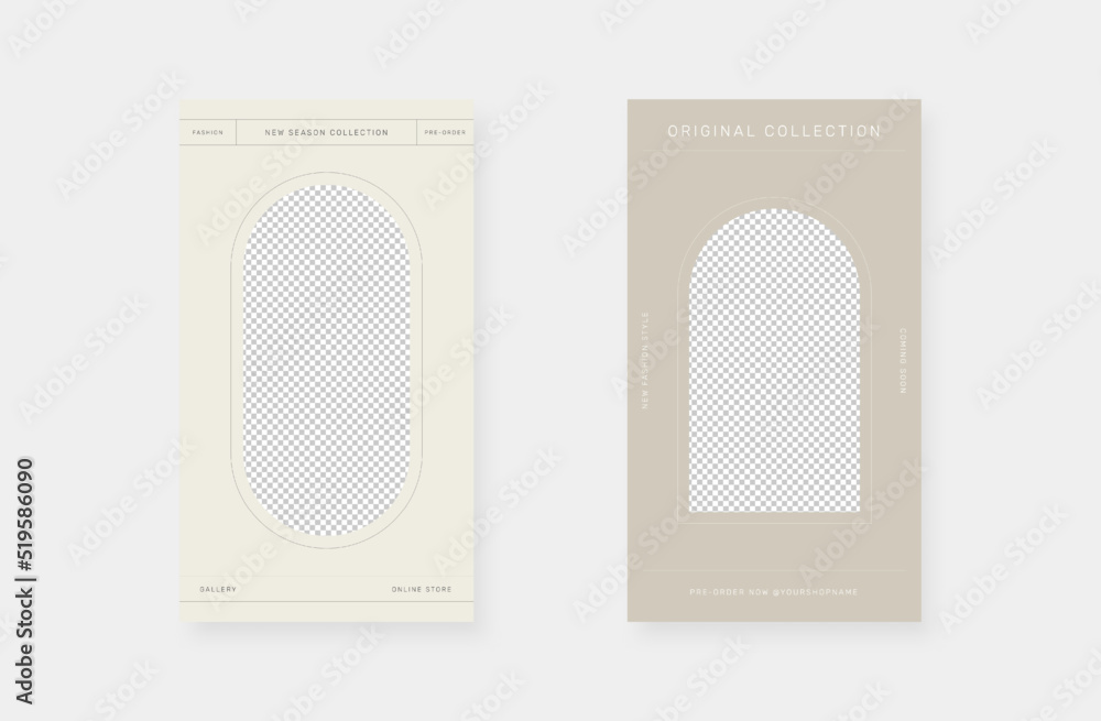 Minimalist fashion social media stories. Trendy editable social media stories template. Vector illustration. Minimalist fashion social media stories. Trendy editable social media stories template. Vector illustration.