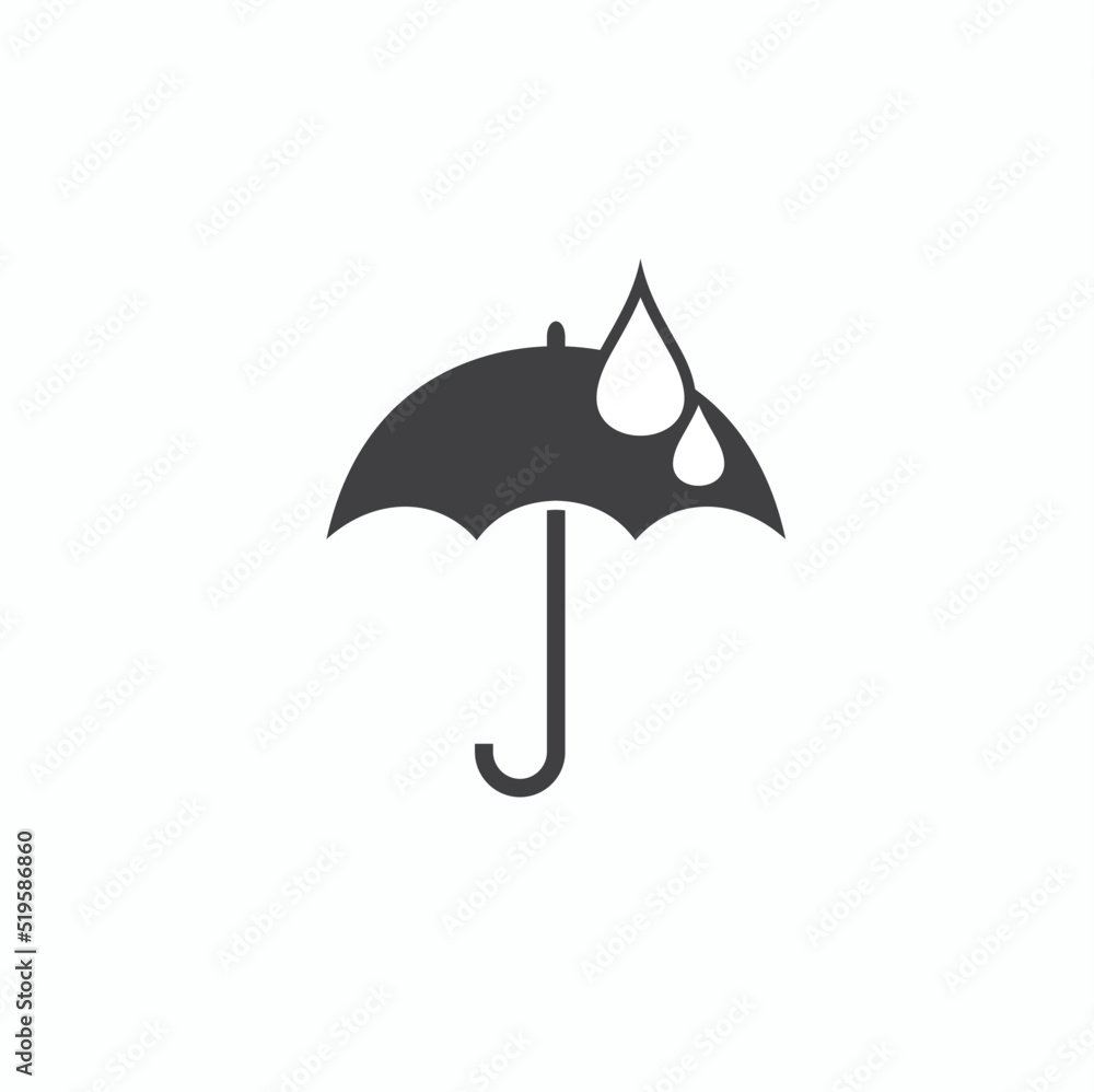 symbol of waterproof, waterproof icon, vector art. symbol of waterproof, waterproof icon, vector art.