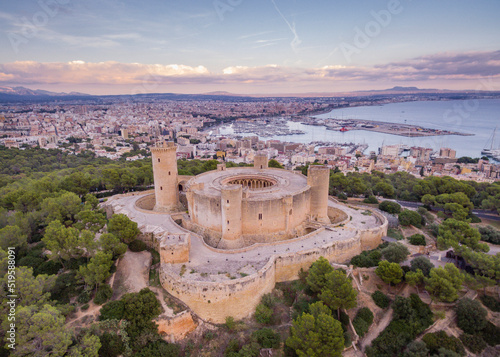 castillo de Bellver, estilo gótico catalán, siglo XIV , Palma, Mallorca, balearic islands, Spain photo