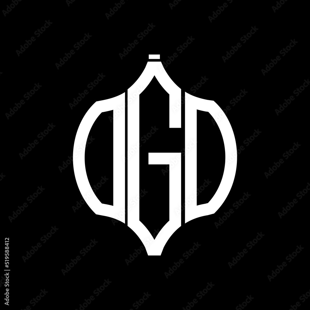 OGO letter logo. OGO best black background vector image. OGO Monogram