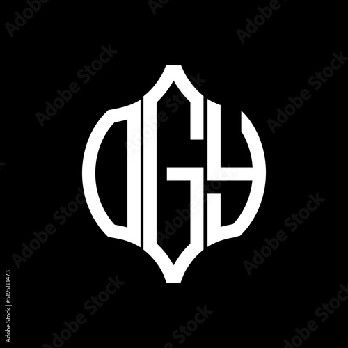 OGY letter logo. OGY best black background vector image. OGY Monogram logo design for entrepreneur and business.
 photo