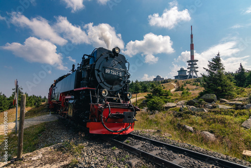 Dampflock der Brockenbahn im Harz photo