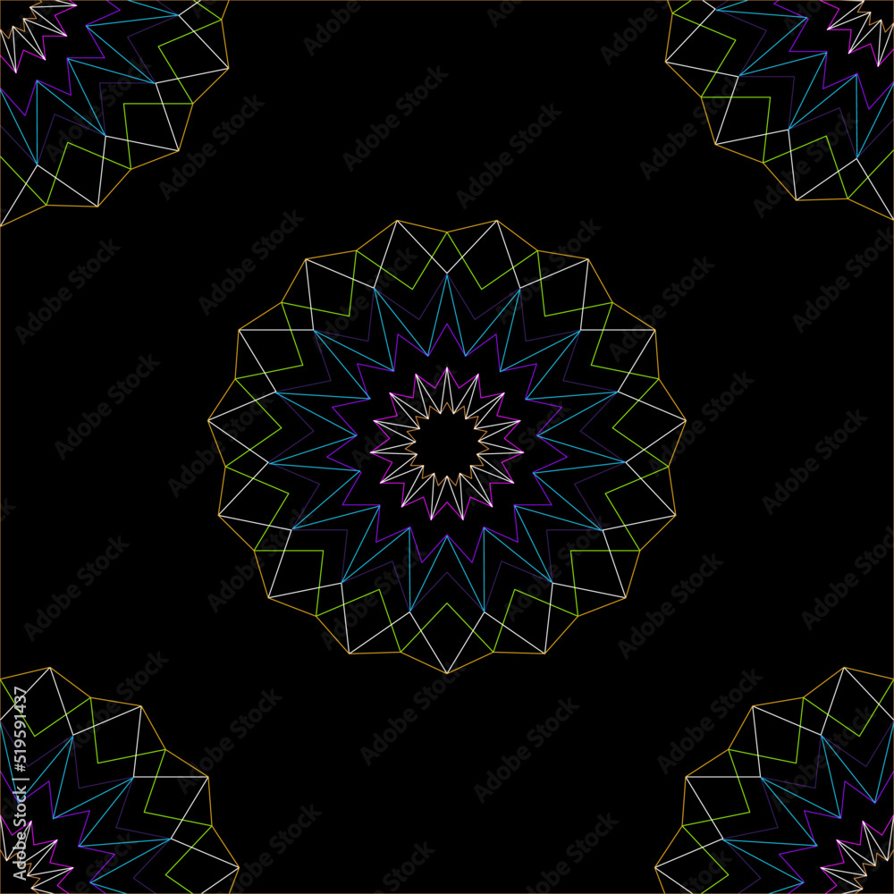 A Mandala Pattern - Geometric style - modern design A Mandala Pattern - Geometric style - modern design
