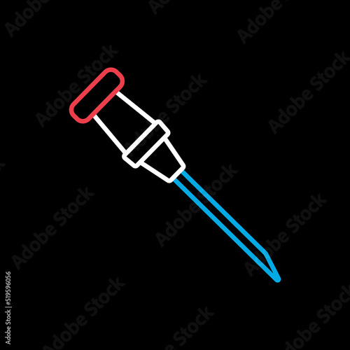 Catheter vector icon. Medical sign