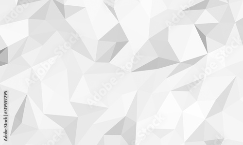 3D illustration Gray White Polygonal Background.Abstract polygonal geometric background made of triangles.
