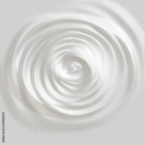 Cosmetic cream. Milk Slings. Wavy lines on white surface. Gray abstract background with water ripples,Digitally Generated Image 