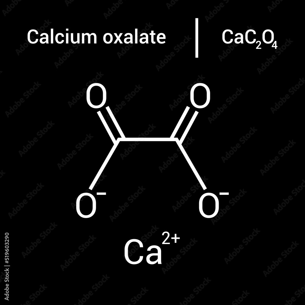 chemical structure of Calcium oxalate (CaC2O4) chemical structure of Calcium oxalate (CaC2O4)