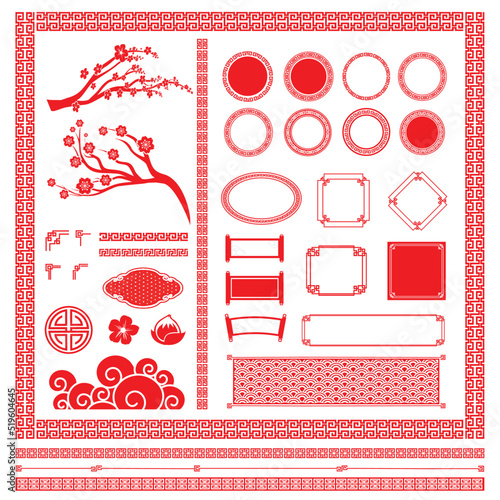 Chinese art design element modern style