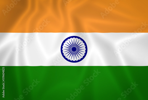 Illustration waving state flag of India
