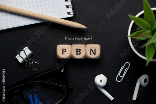 Concept business marketing acronym PBN or Private Blog Network photo