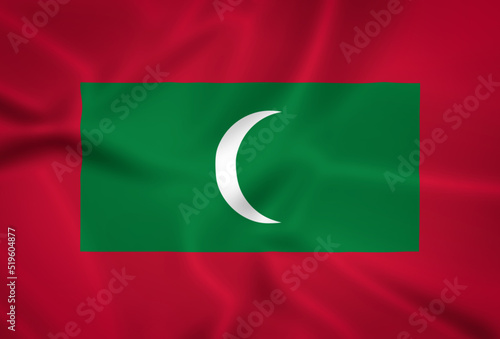 Illustration waving state flag of Maldives Free Download Illustration waving state flag of Maldives - GFXLoad