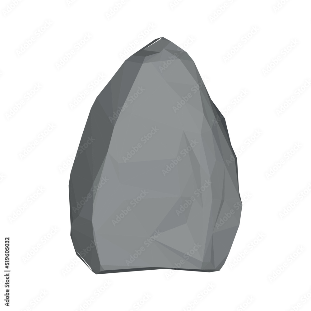 Naklejka premium Vector of 3d stone in monochrome color.