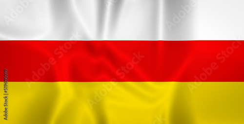 Illustration waving state flag of South Ossetia