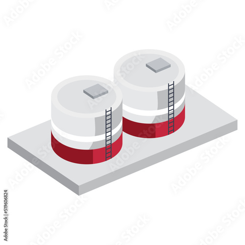 factory tanks isometric style