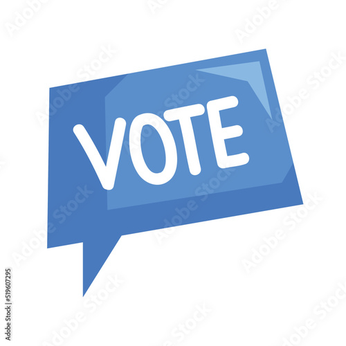 vote word in speech bubble
