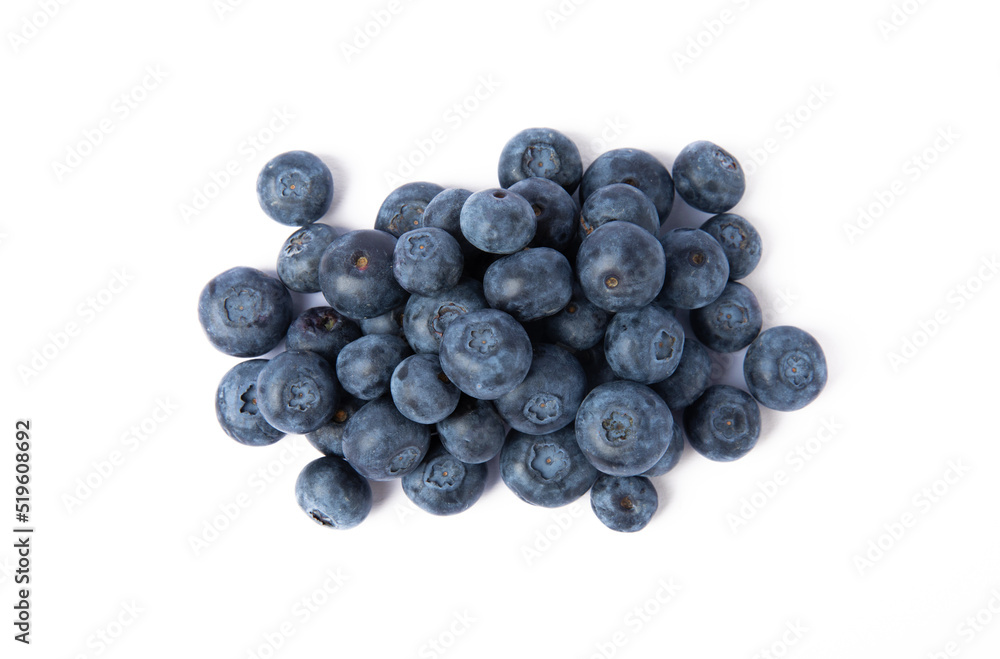 Blueberries isolated on a white background. Ripe and fresh blueberries. Vitamins. Healthy food. Juicy berry. Copy space. Place for text Blueberries isolated on a white background. Ripe and fresh blueberries. Vitamins. Healthy food. Juicy berry. Copy space. Place for text