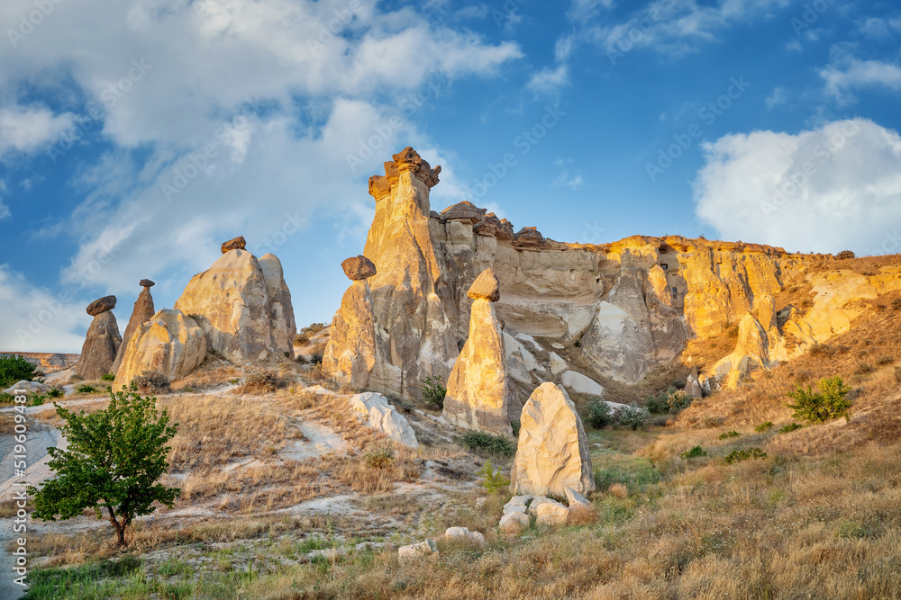 Fototapeta premium Fairy Chimneys At Cavusin Region (Cappadocia), Nevsehir, Turkey