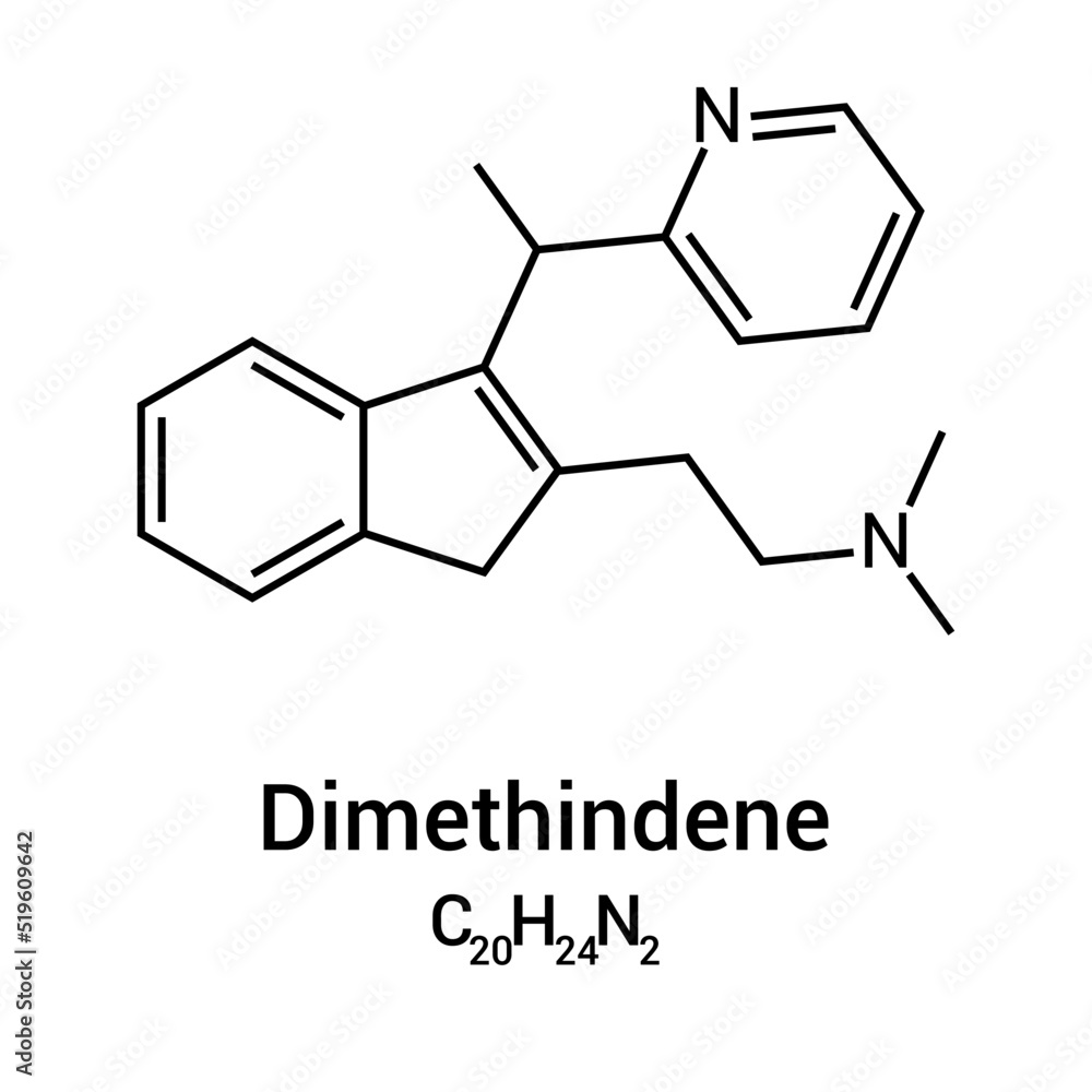 chemical structure of Dimetindene (C20H24N2) chemical structure of Dimetindene (C20H24N2)