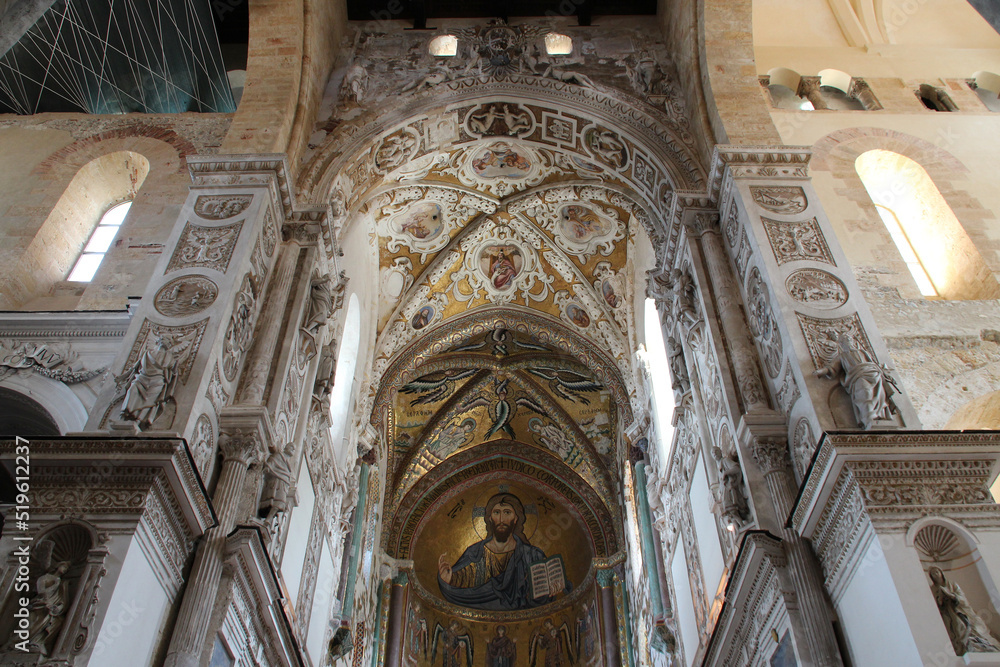 cathedral in cefalu in sicily (italy)
