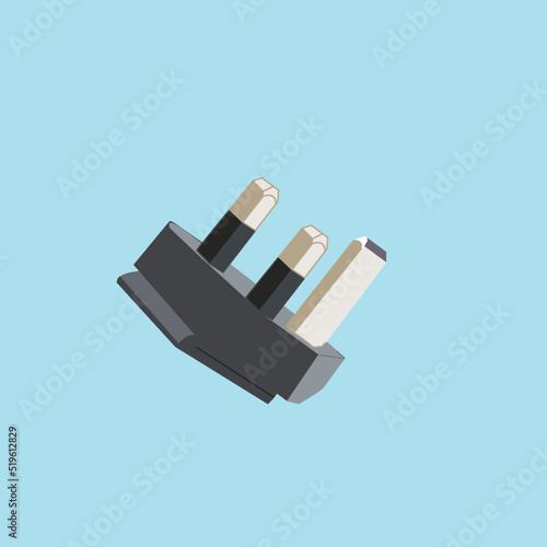 Power plug adapter socket -stock illustration