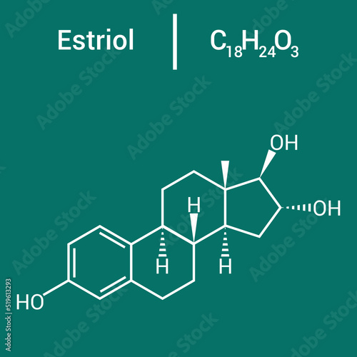 chemical structure of Estriol (C18H24O3)