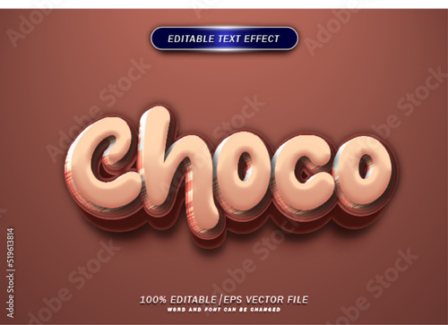 Choco text effect editable