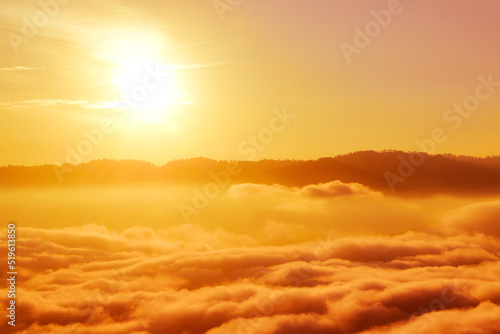 golden cloud sky background and texture concept for nature abstract background in advertising and publication