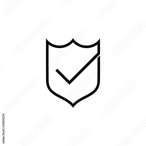 Free Download Shield check mark safety icon isolated on white background - GFXLoad