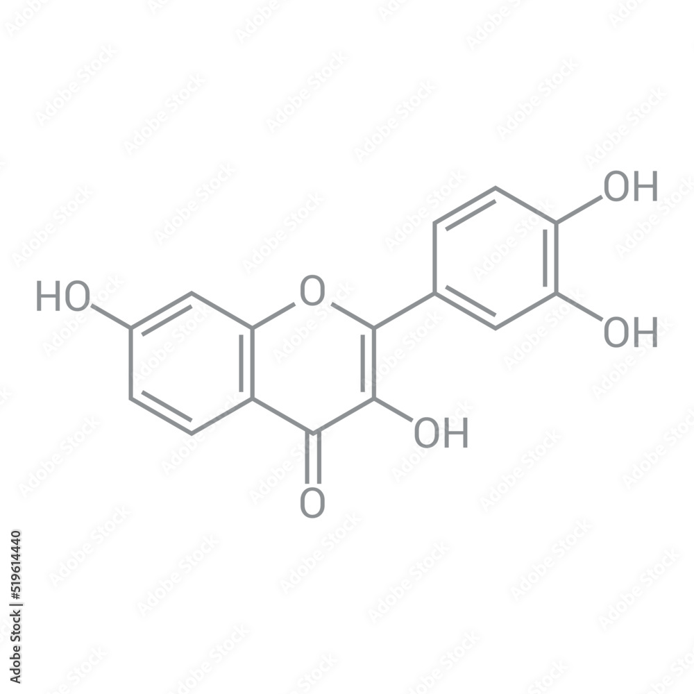 chemical structure of Fisetin (C15H10O6)