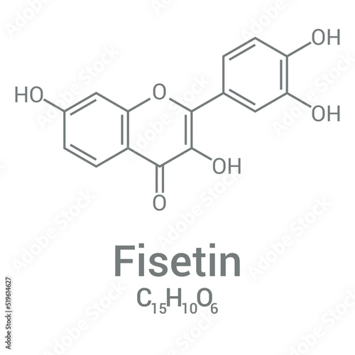chemical structure of Fisetin (C15H10O6)