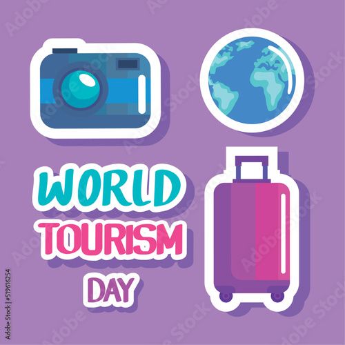 three tourism day icons