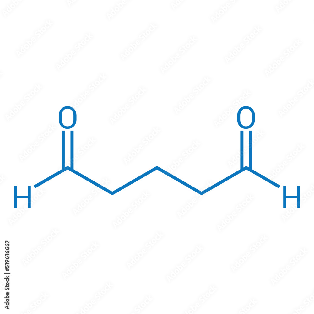 chemical structure of Glutaraldehyde (C5H8O2) chemical structure of Glutaraldehyde (C5H8O2)