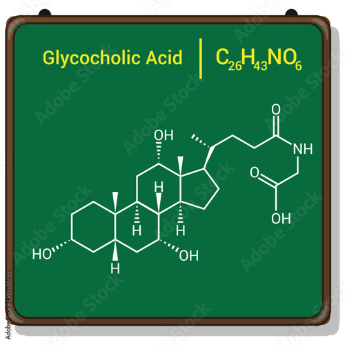 chemical structure of Glycocholic acid (C26H43NO6)