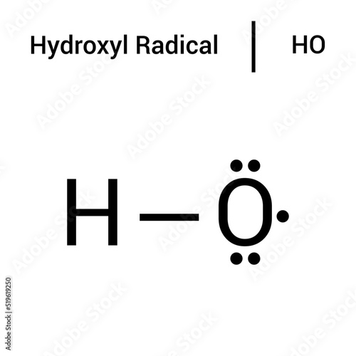 chemical structure of Hydroxyl radical (HO)