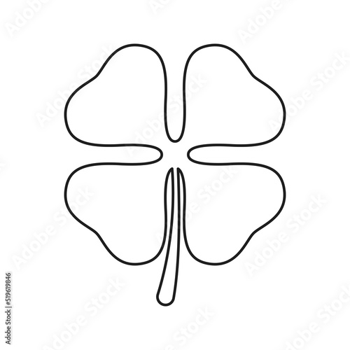 Clover isolated on white background. Vector illustration