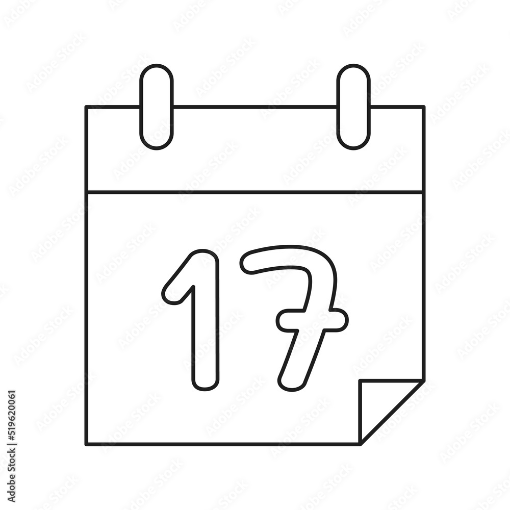 Calender isolated on white background. Vector illustration Calender isolated on white background. Vector illustration
