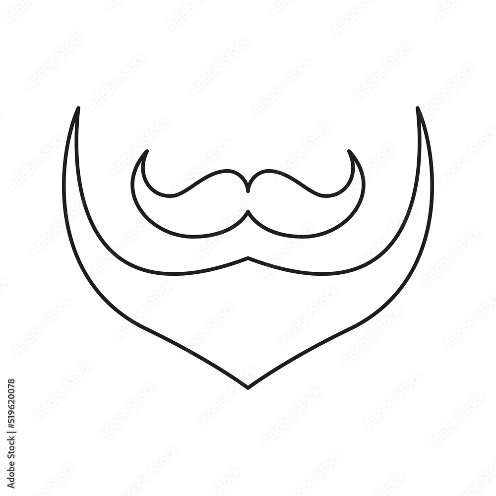 Fototapeta premium Leprechaun beard isolated on white background. Vector illustration