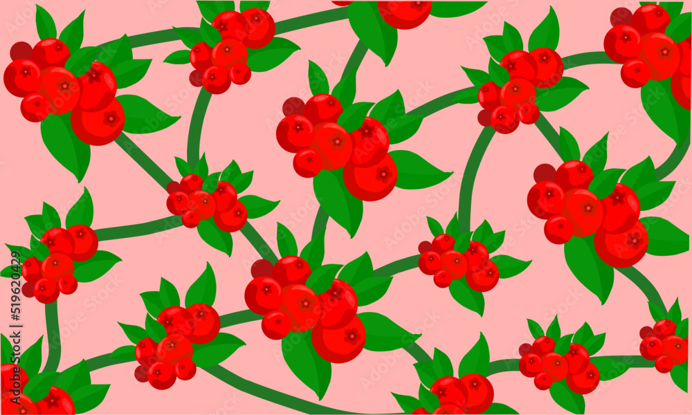 modern design redberry fruit pattern modern design redberry fruit pattern