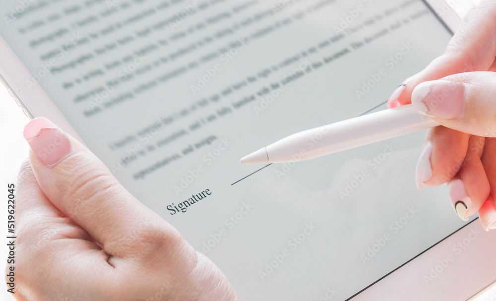 Electronic Signature - Making a Signature on the screen Electronic Signature - Making a Signature on the screen