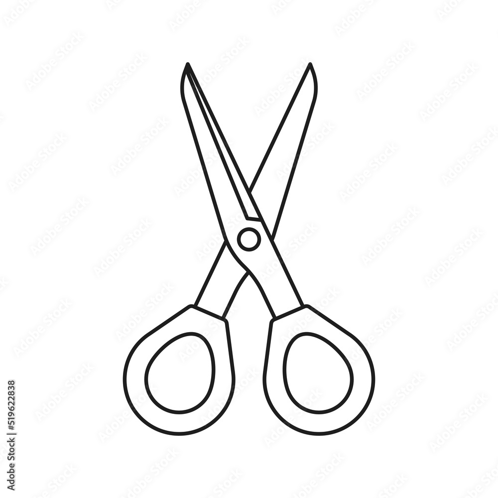 Scissor isolated on white background. Vector illustration Scissor isolated on white background. Vector illustration