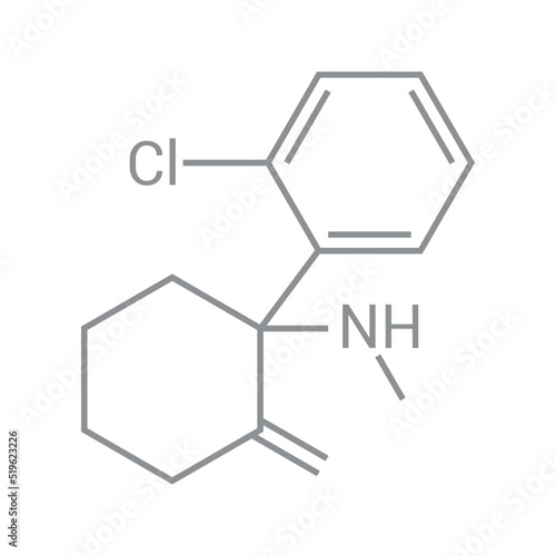chemical structure of Ketamine (C13H16ClNO)