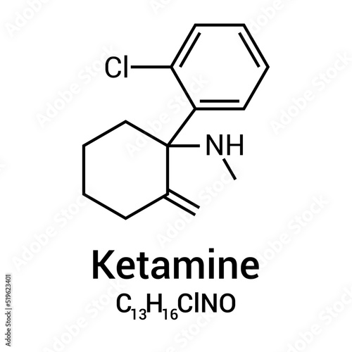 chemical structure of Ketamine (C13H16ClNO)
