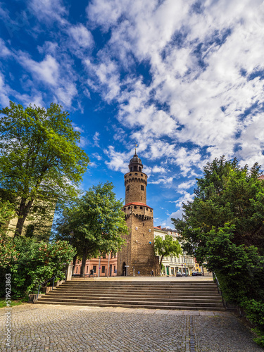 Blick auf den Reichenbacher Turm in der Stadt Görlitz