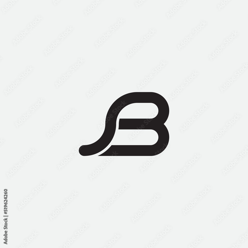Initial letter SB monogram logo template. Initial letter SB monogram logo template.