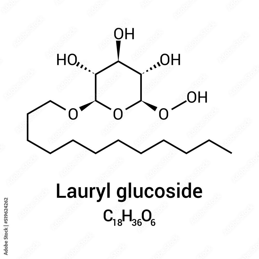 chemical structure of Lauryl glucoside (C18H36O6) chemical structure of Lauryl glucoside (C18H36O6)