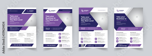 Corporate business flyer template design set, Brochure design, cover modern layout, annual report, poster, flyer in A4 with colorful business proposal, promotion, advertise, publication, cover page.
