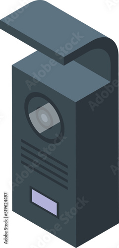 Intercom keypad icon isometric vector. Video door. Phone system