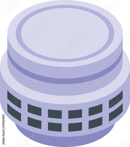 Security device icon isometric vector. Smoke detector. Alarm sensor