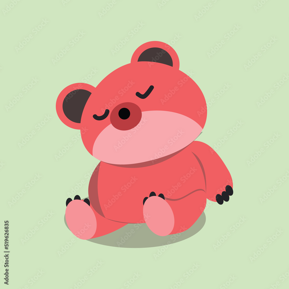 Fototapeta premium Cute Beer, Sleeping beer, Beer Cartoon vector