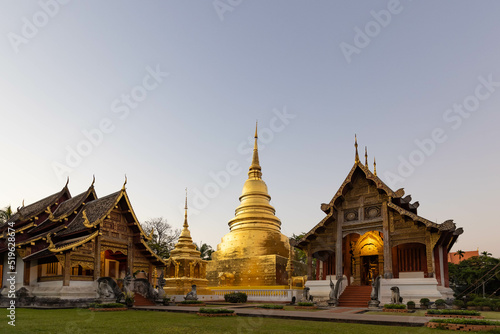 Wat Pra Sing temple, the destination landmark historical temple in Chiangmai Province, Northern of Thailand. © PinkBlue